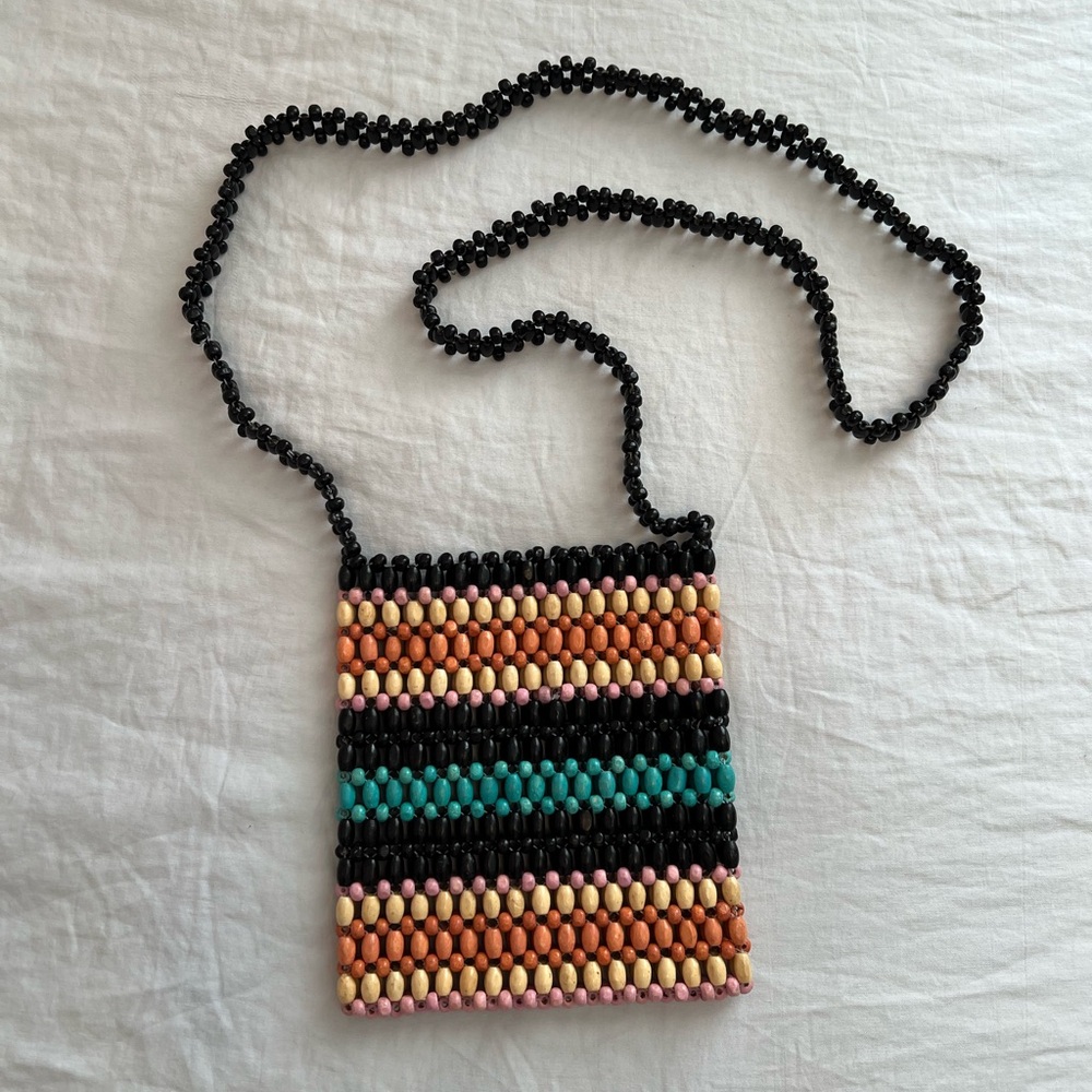 Colorful Handmade Beaded Crossbody Mini Bag
